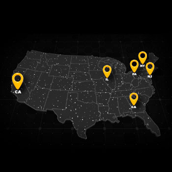 Mapa de presencia en Estados Unidos